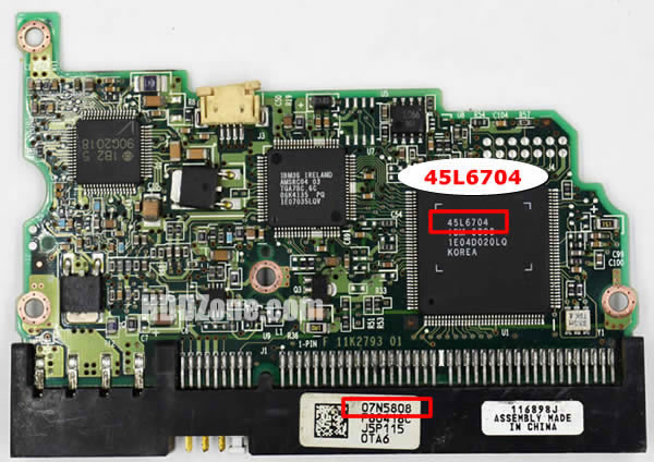 07N5808 Hitachi Scheda Elettronica Logica PCB Disco Rigido