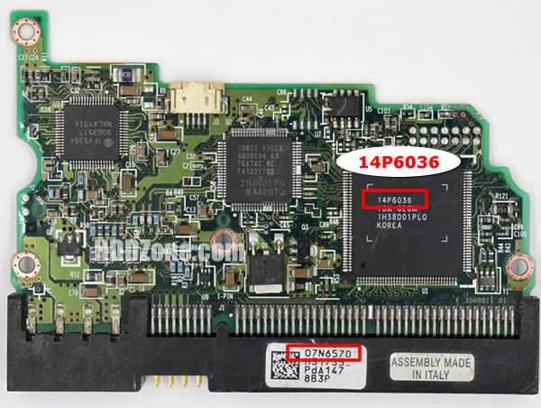07N6570 Hitachi Scheda Elettronica Logica PCB Disco Rigido
