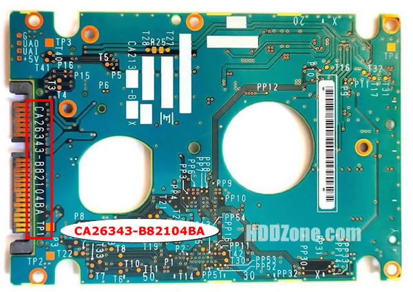 CA26343-B82104BA Fujitsu Scheda Elettronica Logica PCB Disco Rigido